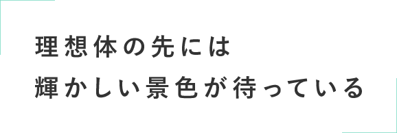 理想体の先には輝かしい景色が待っている